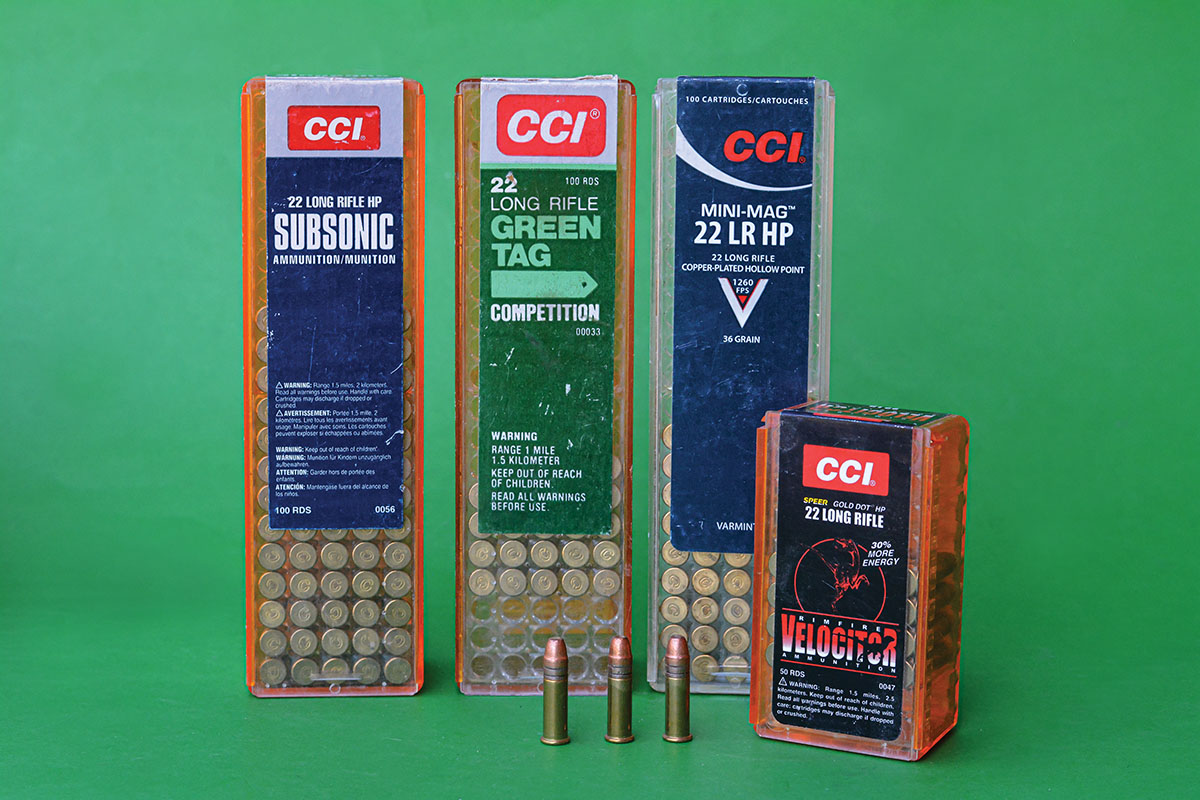 CCI offers a variety of 22 rimfire ammunition that includes match competition, plinking and hunting loads.